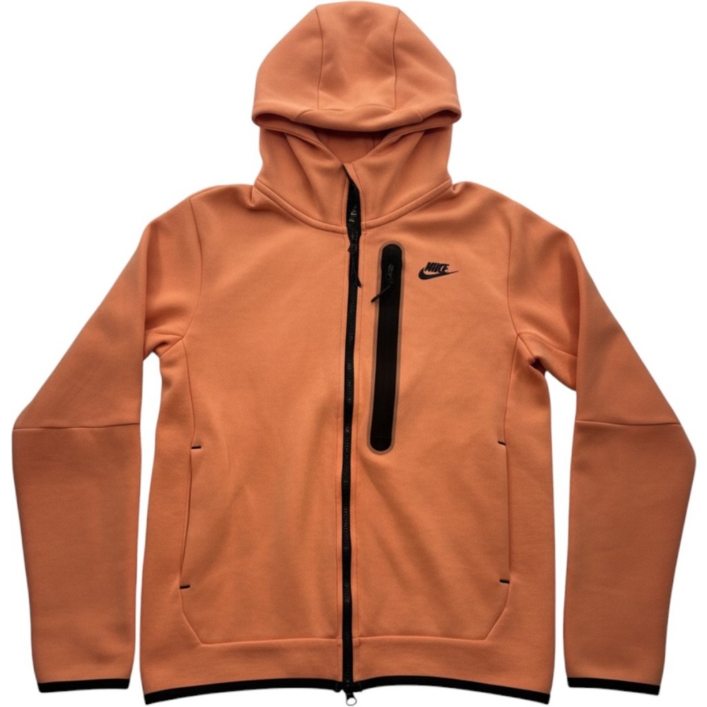 Nike Tech Fleece Full Zip Hoodie Peach Orange Women Small CU4489-871